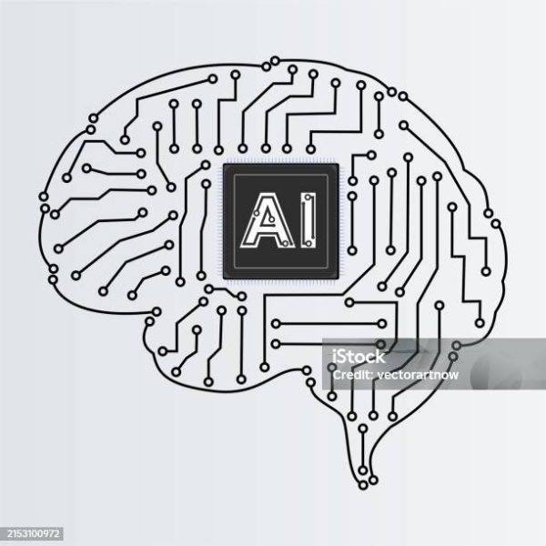 Artificial Intelligence Brain printed circuit board